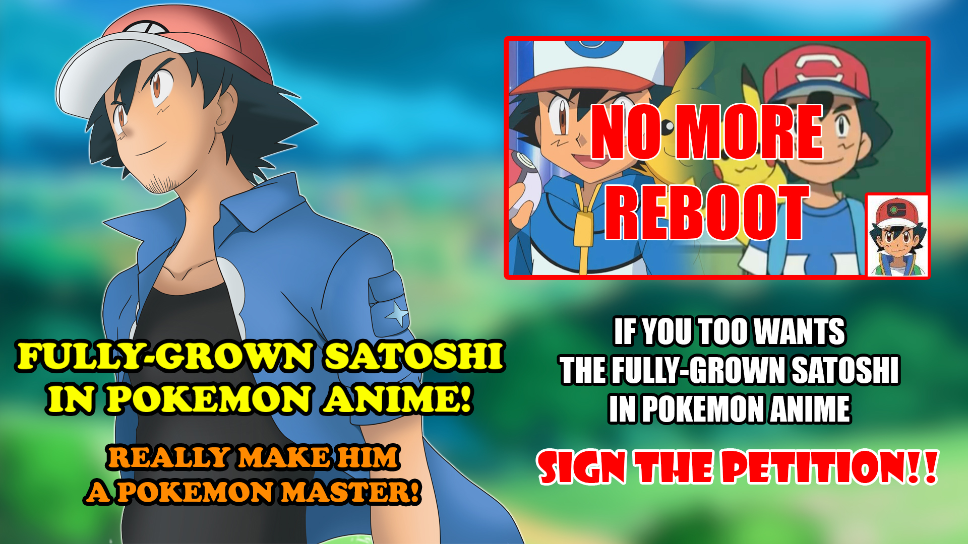 Adult Satoshi in Pokémon Anime 